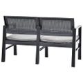 vidaXL 2-miestna záhradná lavička s vankúšmi antracitová 120 cm plastová