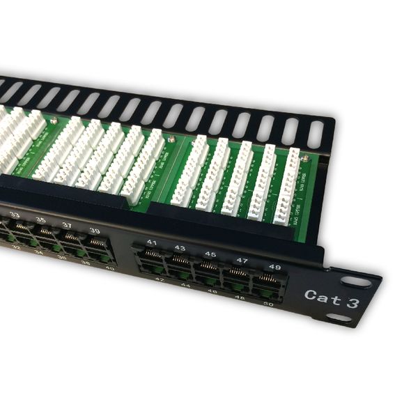 DATACOM Patch panel ISDN 50p. 1U Integrovaný BLACK, 19"