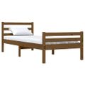 vidaXL Posteľný rám medový drevený masív 75x190cm malé jednolôžko