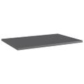 vidaXL Prídavné police 8 ks, lesklé sivé 60x40x1,5cm, kompozitné drevo