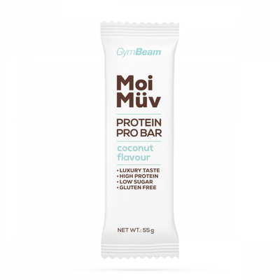 MoiMüv Protein Pro Bar - GymBeam, kokos, 55 g
