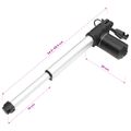 vidaXL Lineárny pohon Nastaviteľná Čierna a strieborná 48,5 cm Kov