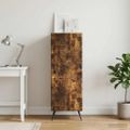 vidaXL Servírovacia skriňa Dymový dub 33 x 34,5 x 90 cm