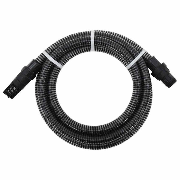 vidaXL Odsávacia hadica s PVC spojkami, čierna 1" 10 m, PVC