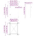 vidaXL Ovládacia skriňa Sivá 42 x 19,5 x 50 cm ABS plast