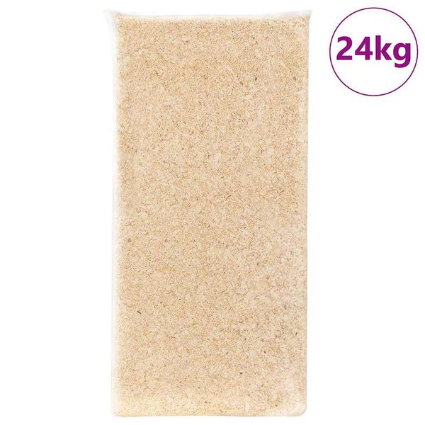 vidaXL Drevené hobliny na podstielku pre zvieratá z mäkkého dreva 24 kg