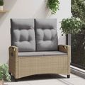 vidaXL Záhradná lavička Beige a svetlo šedá 105 x 60 x 112 cm