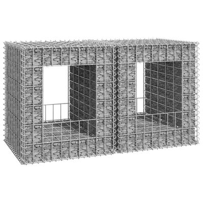 vidaXL Gabiónové koše/stĺpy 2 ks 50x50x60 cm železo