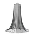 vidaXL Sieť proti komárom na posteľ 156 mesh Čierna ⌀56 x 220 cm