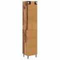 vidaXL Highboard Staré drevo 34,5 x 34 x 180 cm Kompozitné drevo