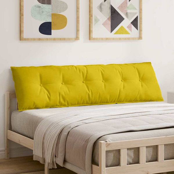 vidaXL Poduška na chrbát Žltá 180 x 50 cm Kordúrová tkanina
