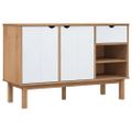 vidaXL Komoda OTTA, hnedo biela 114x43x73,5 cm, borovicový masív