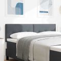 vidaXL LED hlavová doska s LED pásikmi Biely 160 cm Zamat