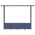 vidaXL Vyvýšený záhon s mriežkou a strechou Sivá 203 x 40 x 136 cm PP
