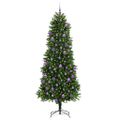 vidaXL Vianočný stromček s 300 LED-i so stojanom Zelená 240 cm PE