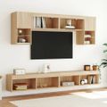 vidaXL TV skrinky s LED svetlami 2 ks dub sonoma 100x30x30 cm