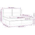 vidaXL Posteľný rám boxsping s matracom tmavozelený 200x200 cm zamat