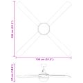 vidaXL Stropný ventilátor s osvetlením a diaľkovým ovládaním Ø 130 cm