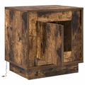 vidaXL Nočný stolík Dymová dub 44 x 34,5 x 45 cm Kompozitné drevo