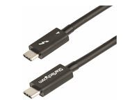 Compatible w/ USB 4/Thunderbolt 4/ USB 3.2/ USB Type-C/DisplayPort/Thunderbolt 3 (TBLT4MM1M) - Kabel Thunderbolt - Thunderbolt 4 (M) do Thunderbolt 4 (M) - USB4/Thunderbolt 3/USB 3.2/USB Type-C/DisplayPort - 1 m - podporuje 4K, podpora 8K, pasivní, USB napájení (100W) - černá