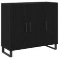 vidaXL Servírovacia skriňa Čierny dub 90 x 34 x 80 cm Kompozitné drevo