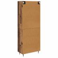 vidaXL Highboard Staré drevo 69,5 x 34 x 90 cm Kompozitné drevo