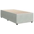 vidaXL LED boxspring posteľ s matracom Svetlosivá 80 x 200 cm Zamat