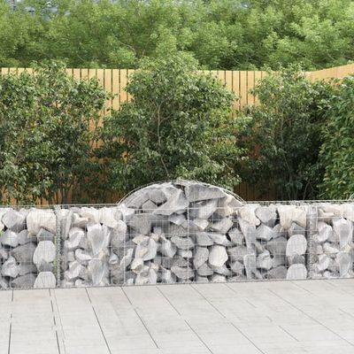 vidaXL Oblúkový gabionový kôš 18 ks 200x50x60/80 cm pozinkované železo