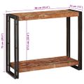 vidaXL Konzolový stôl 90 x 33 x 75 cm Masívne obnovené drevo