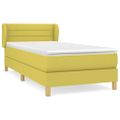 vidaXL Posteľný rám boxspring s matracom zelený 90x190 cm látka