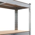 vidaXL Úložná polica strieborná 90x30x180 cm oceľ a MDF