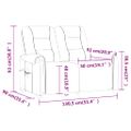 vidaXL 2-miestne sklápacie masážne kreslo, sivohnedé, mikrovlákno