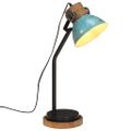 vidaXL Stolová lampa 25 W šmuhovaná modrá 18x18x60 cm E27