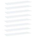 vidaXL Prídavné police 8 ks, biele 100x30x1,5 cm, drevotrieska