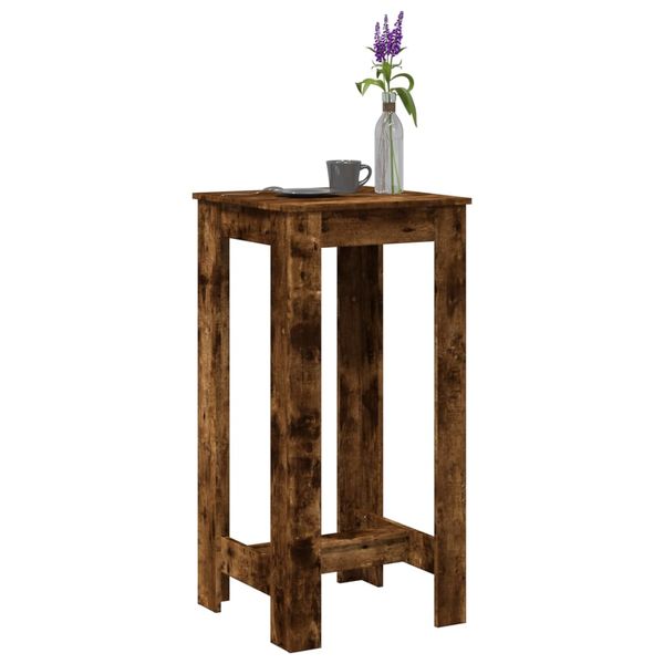 vidaXL Barový stôl dymový dub 51x50x103,5 cm kompozitné drevo