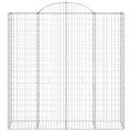vidaXL Oblúkové gabiónové koše 15 ks 200x50x200/220cm pozinkov. železo