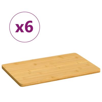 vidaXL Raňajkové taniere 6 ks 22x14x0,8 cm bambus