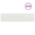 vidaXL Obrubník trávnika 10 ks 25 x 103 cm Biela