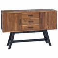 vidaXL TV stolík 110 x 30 x 75 cm Prírodná Husté teakové drevo