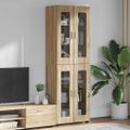 vidaXL Highboard FLORIN 60 x 35 x 182 cm Sonoma dub Kompozitné drevo