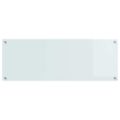 vidaXL Kuchynský obklad 2 ks Biela 110 x 40 cm tvrdené sklo
