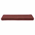 vidaXL Schodové rohože 15 ks 65x21x4 cm bordové s obdĺžnikovým okrajom