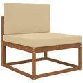 vidaXL Vankúš na vonkajšiu pohovku Polyester Béžová 80 x 80 cm