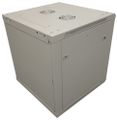 XtendLan 12U/600x600, na zeď, jednodílný, rozložený, skleněné dveře, šedý Rozvadec, 19", na stenu, jednodílný, výška 12U, 600×600, rozložený, sklenené dvere, nosnost 60kg, šedý