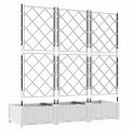 vidaXL Záhradný kvetináč 3 ks Biela 120 x 40 x 125,5 cm PP