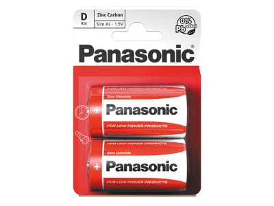 Batéria D (R20) Zn-Cl PANASONIC Red 2ks / blister