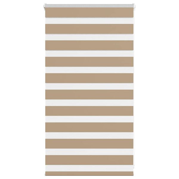 vidaXL Zebrová roleta pieskovo hnedá 90x100 cm šírka látky 85,9 cm polyester