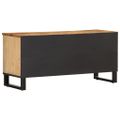 vidaXL TV skrinka 100x34x46 cm, surový mangový masív