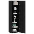 vidaXL Highboard Čierny dub 50 x 42,5 x 185 cm