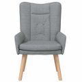 vidaXL kreslo Svetlosivá 63 x 67 x 94 cm Tkanina a preglejka